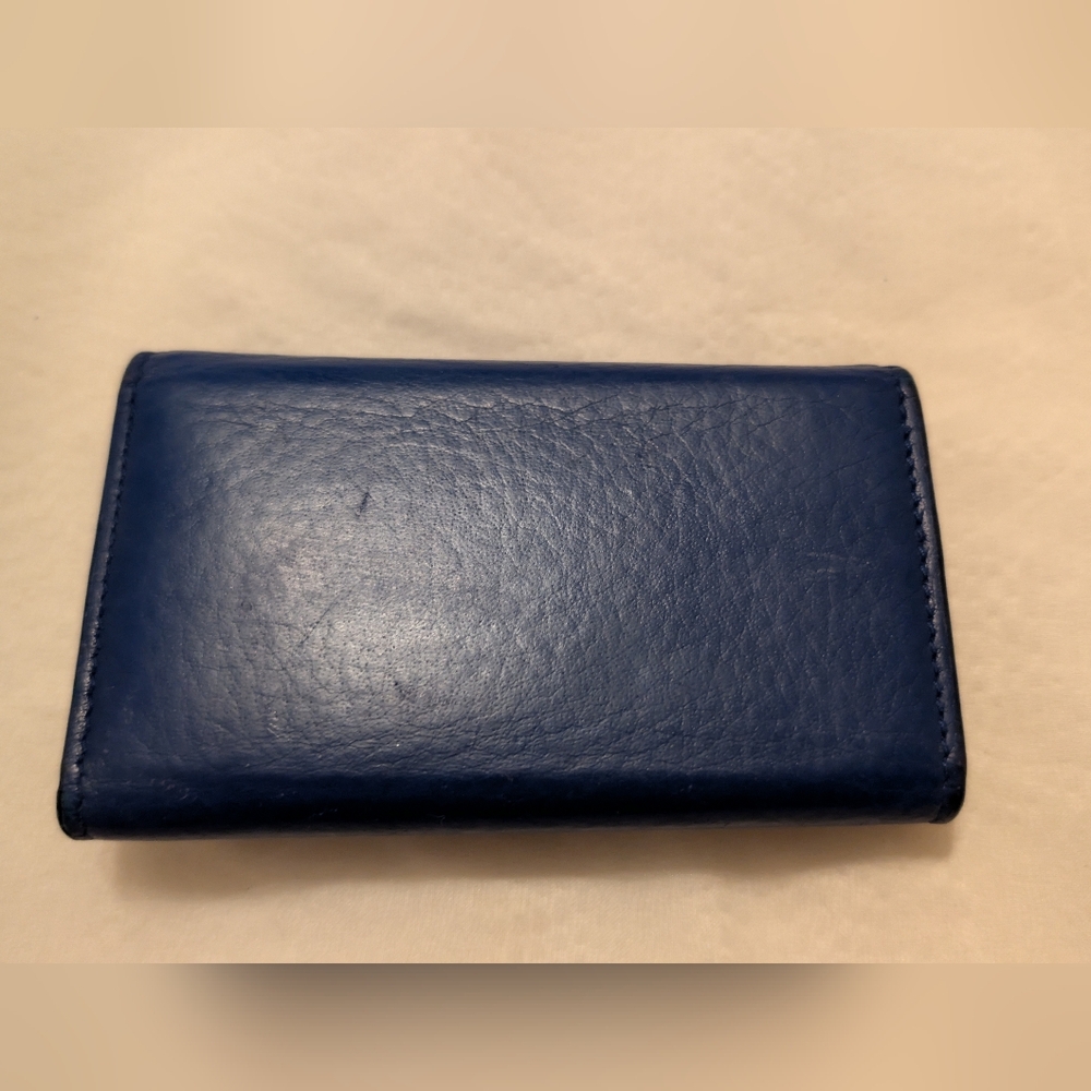 BALENCIAGA Papier 6-Key Case Leather Blue VGUC - Picture 2 of 11